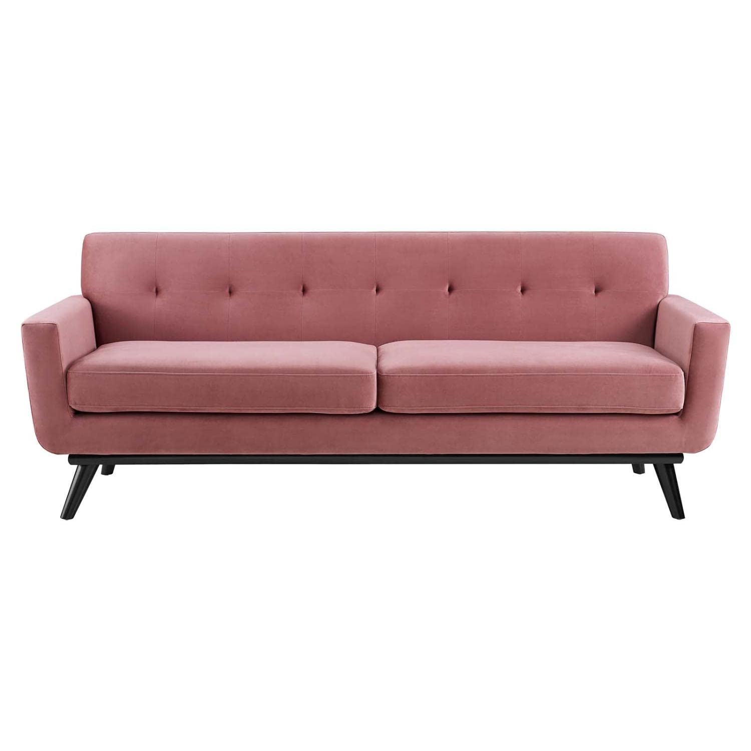 Modway Engage Performance Velvet Sofa With Dusty Rose Finish Eei-5600-Dus